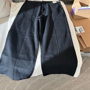 NWT Madewell Women's Black Superwide-Leg Jeans